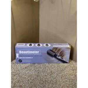 Beautimeter Hot Air Brush Auto Rotating Hair Styler Ionic 3 Brushes New Open Box